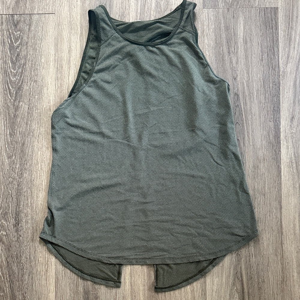 Lululemon Athletica Dark Green Top Open Up Tank